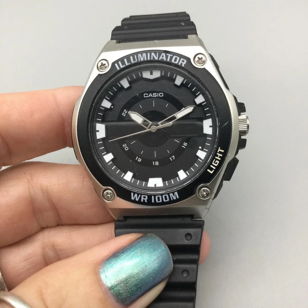 Casio Illuminator 5577 MWC-100H Mens Watch 44mm Black Dial New Battery